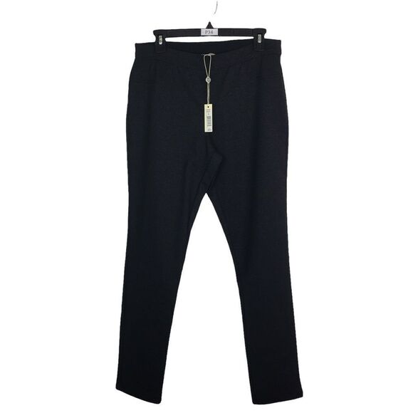 Max Studio Womens Size Large Charcoal Black Pull‎ On Pants - Picture 1 of 11